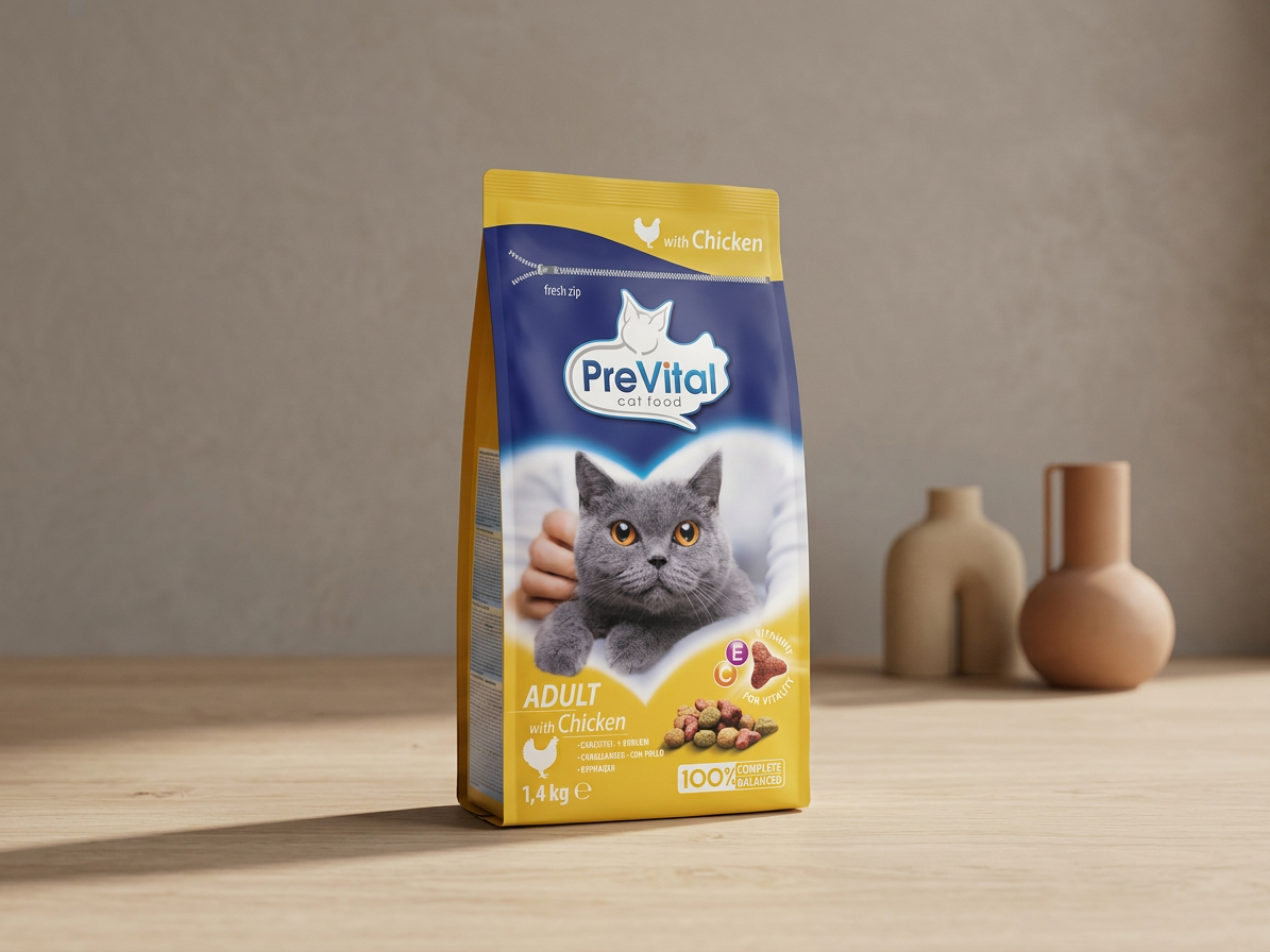 PreVital Cat kuřecí granule pro dospělé kočky 1,4 kg