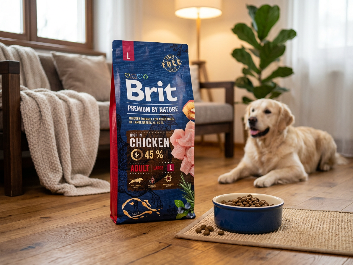 Brit Premium by Nature Dog Adult L – kuřecí granule 15 kg