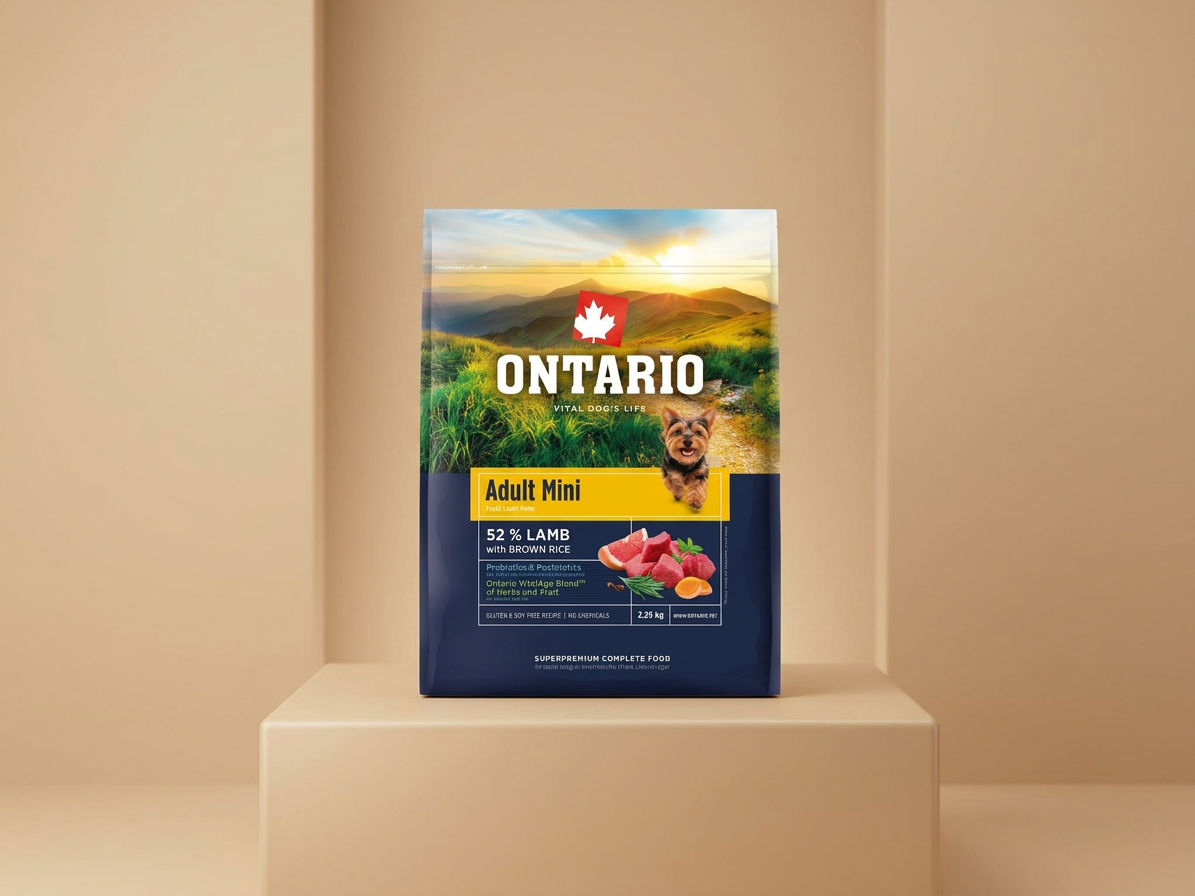 Ontario Adult Mini Lamb & Brown Rice – granule pro malé psy 2,25 kg