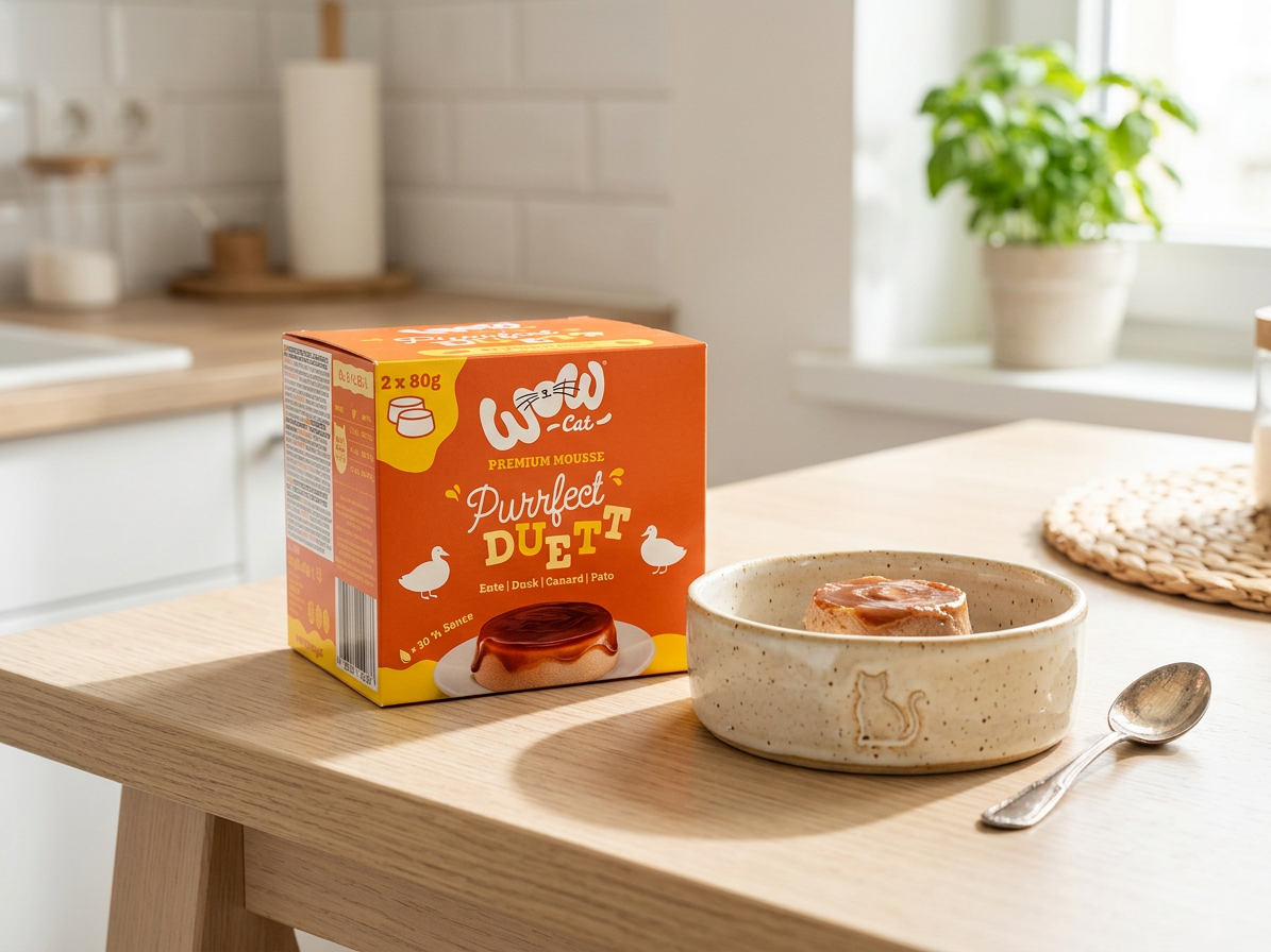 WOW Cat konzerva Purrfect Duett Kachna se šantou 2x80g