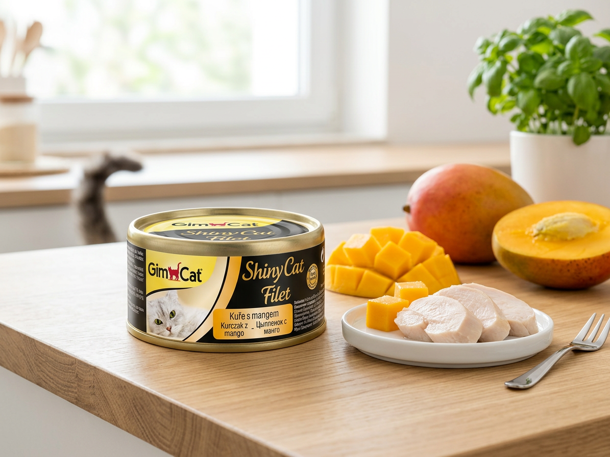 Konzerva ShinyCat filet kuře s mangem 70g
