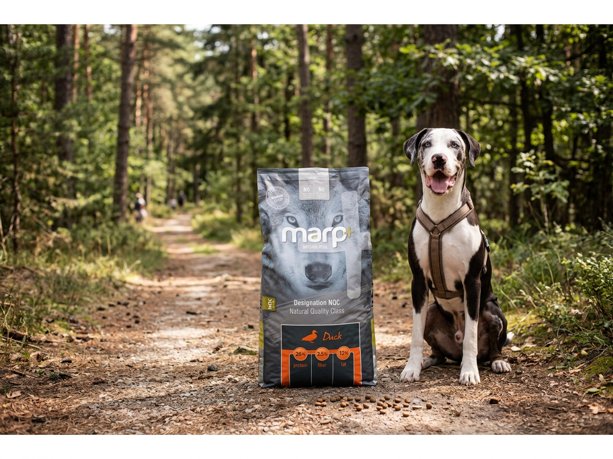 Marp Natural Plus kachna – kompletní granule pro psy 12 kg