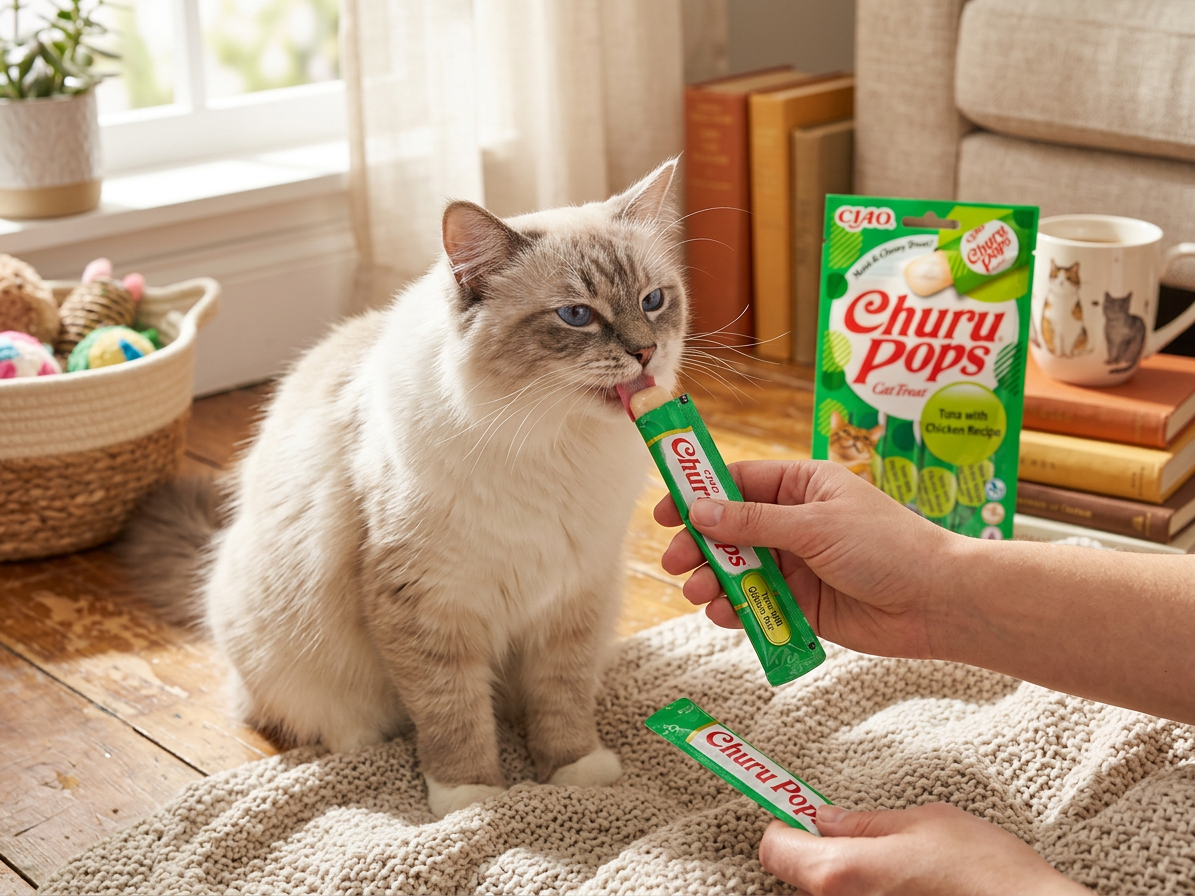 Churu cat Pops - tuňák, kuře 60g