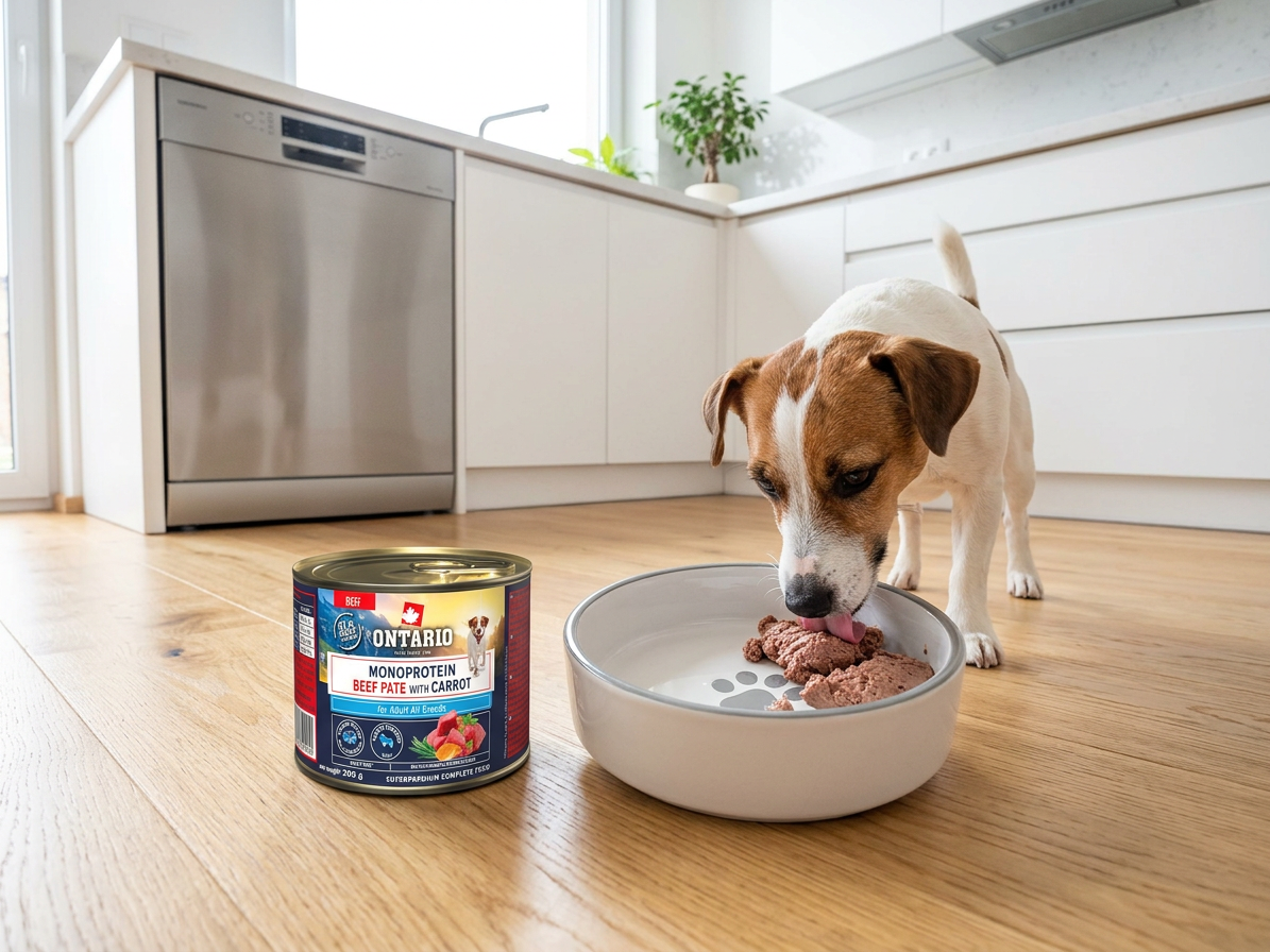 Konzerva Ontario Adult monoprotein hovězí pate s mrkví 200g
