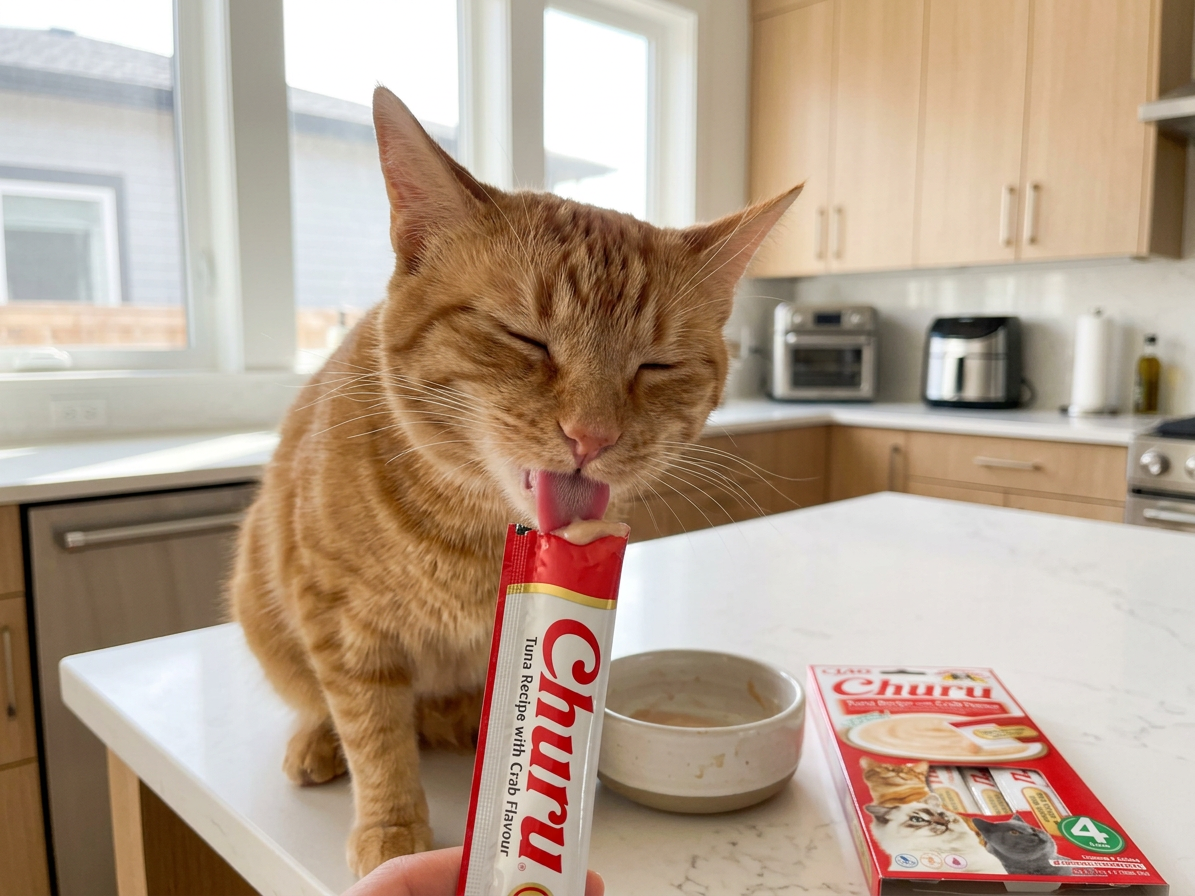 Churu cat masové pyré - tuňák, krab 56g