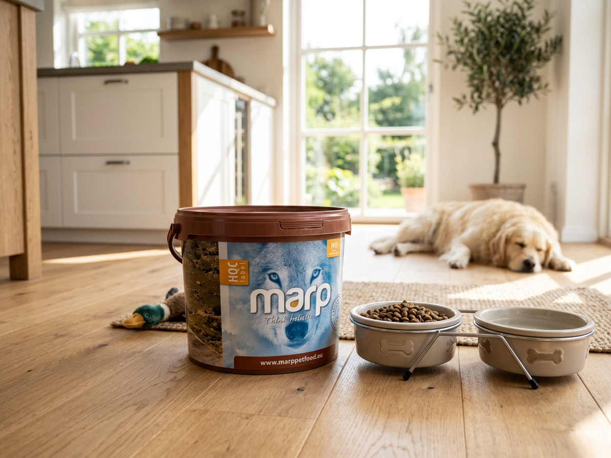 Marp kyblík na granule 4 kg – hnědý s uchem