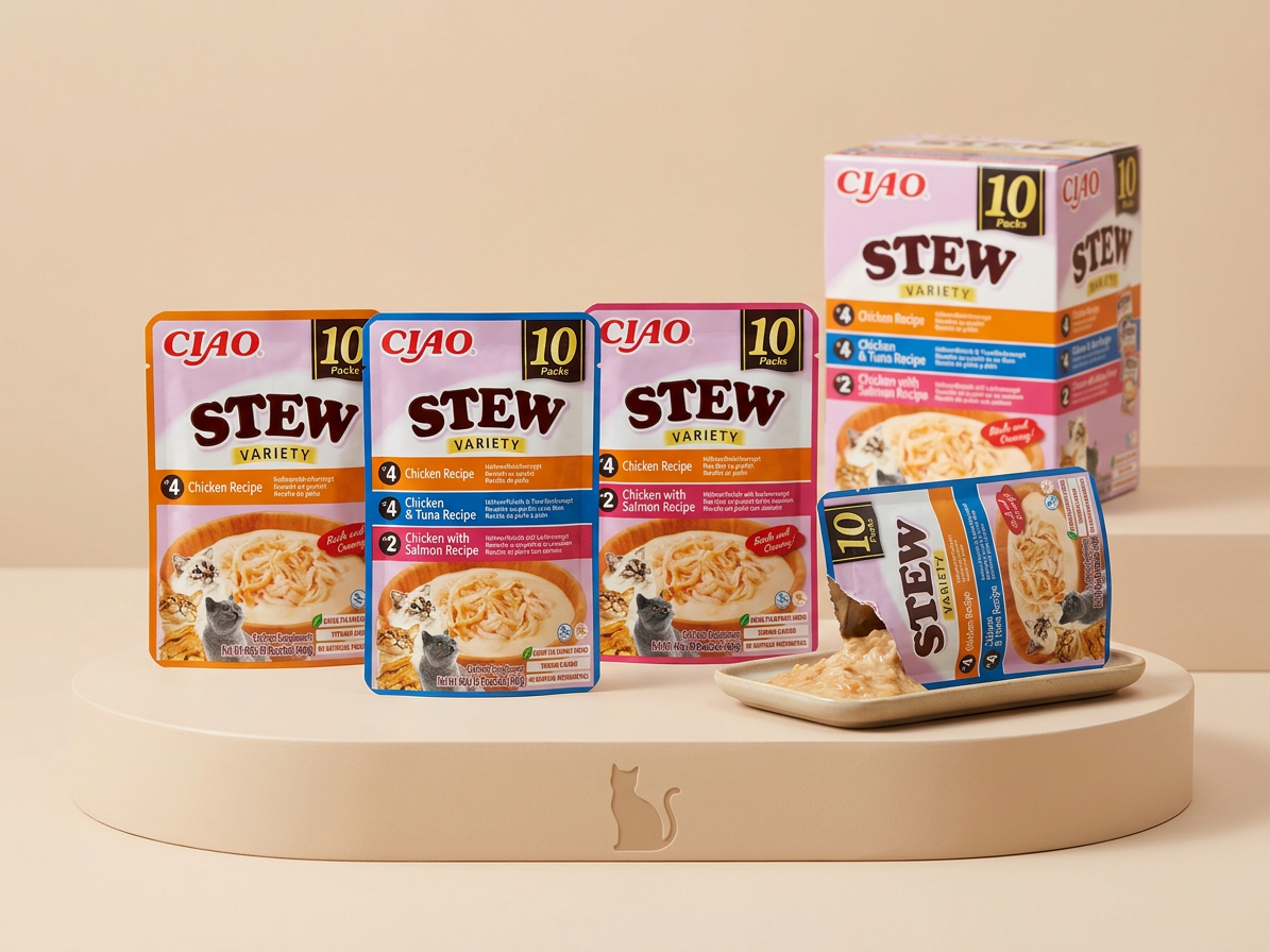 Churu Cat BOX Stew Chick.&Chick.Tuna&Chick.Salm.10x40g