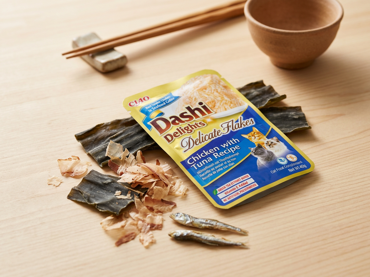 Churu Cat Dashi Delights Deli Flakes Chick&Tuna 40g