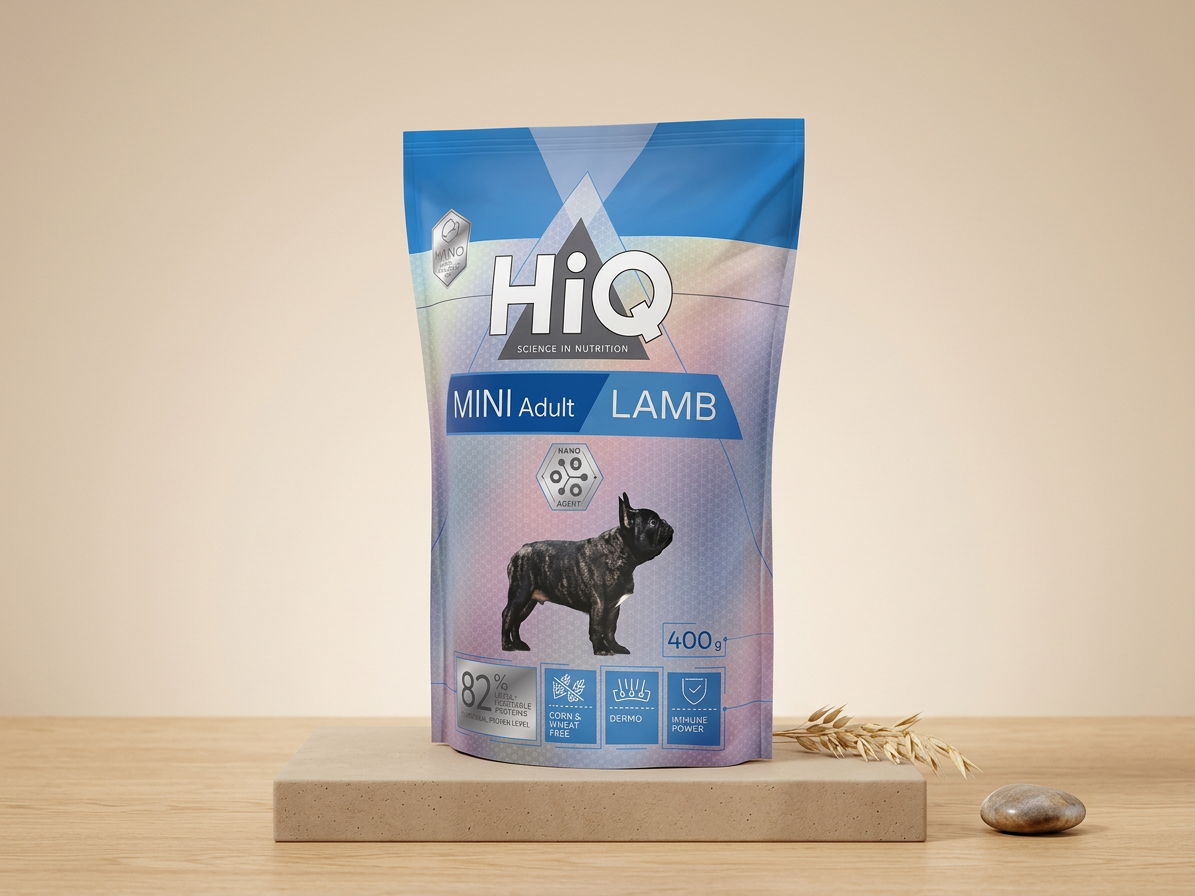 HiQ Dog Dry Adult Mini Lamb 400 g – granule s jehněčím pro malé psy
