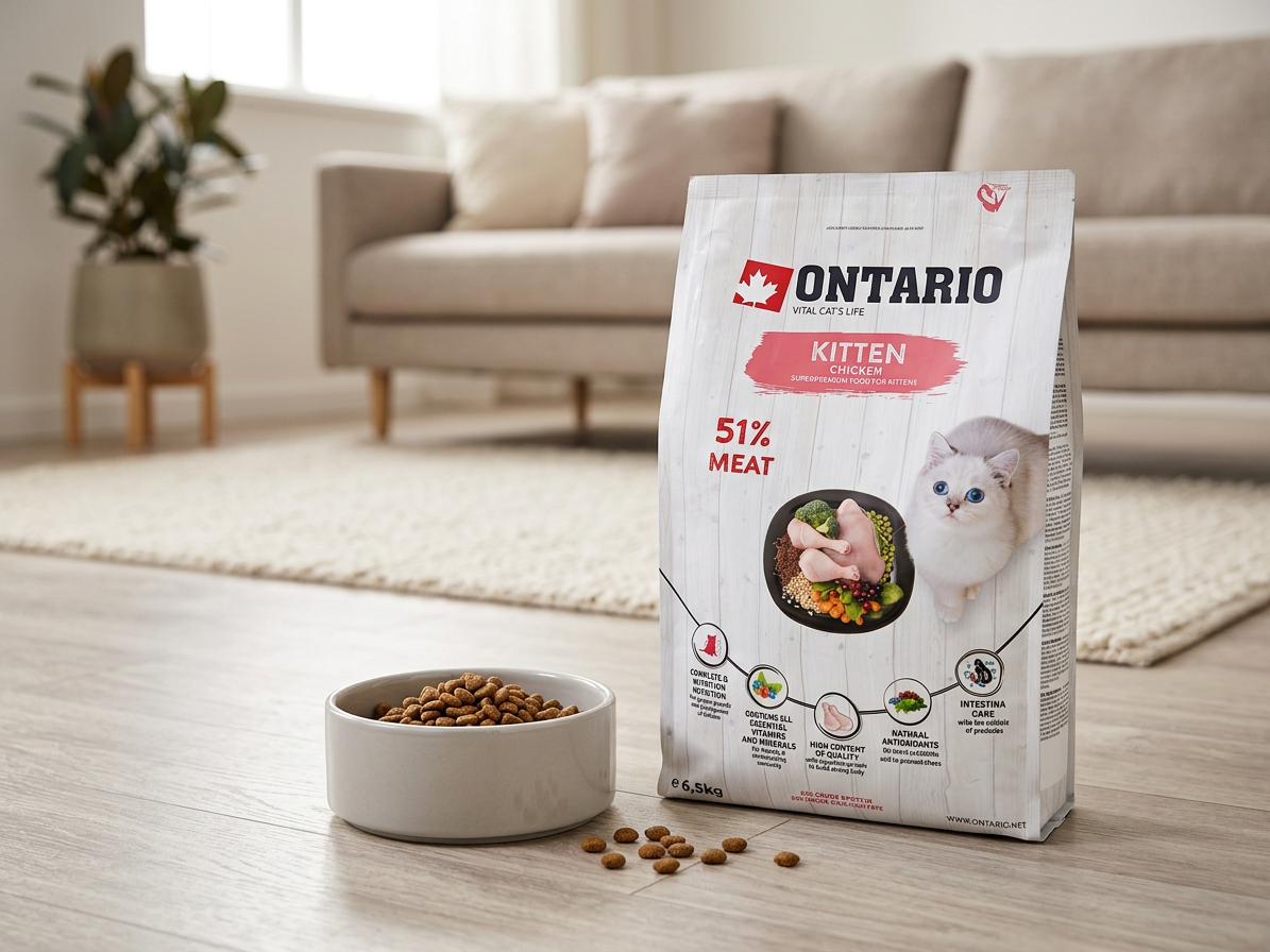 Ontario Kitten Chicken 6,5 kg – superprémiové krmivo pro koťata