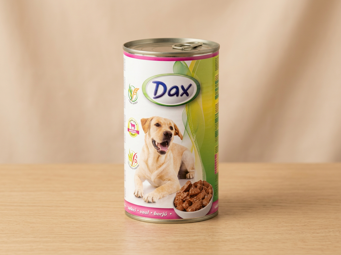 Dax Dog kousky telecí, konzerva 1240 g