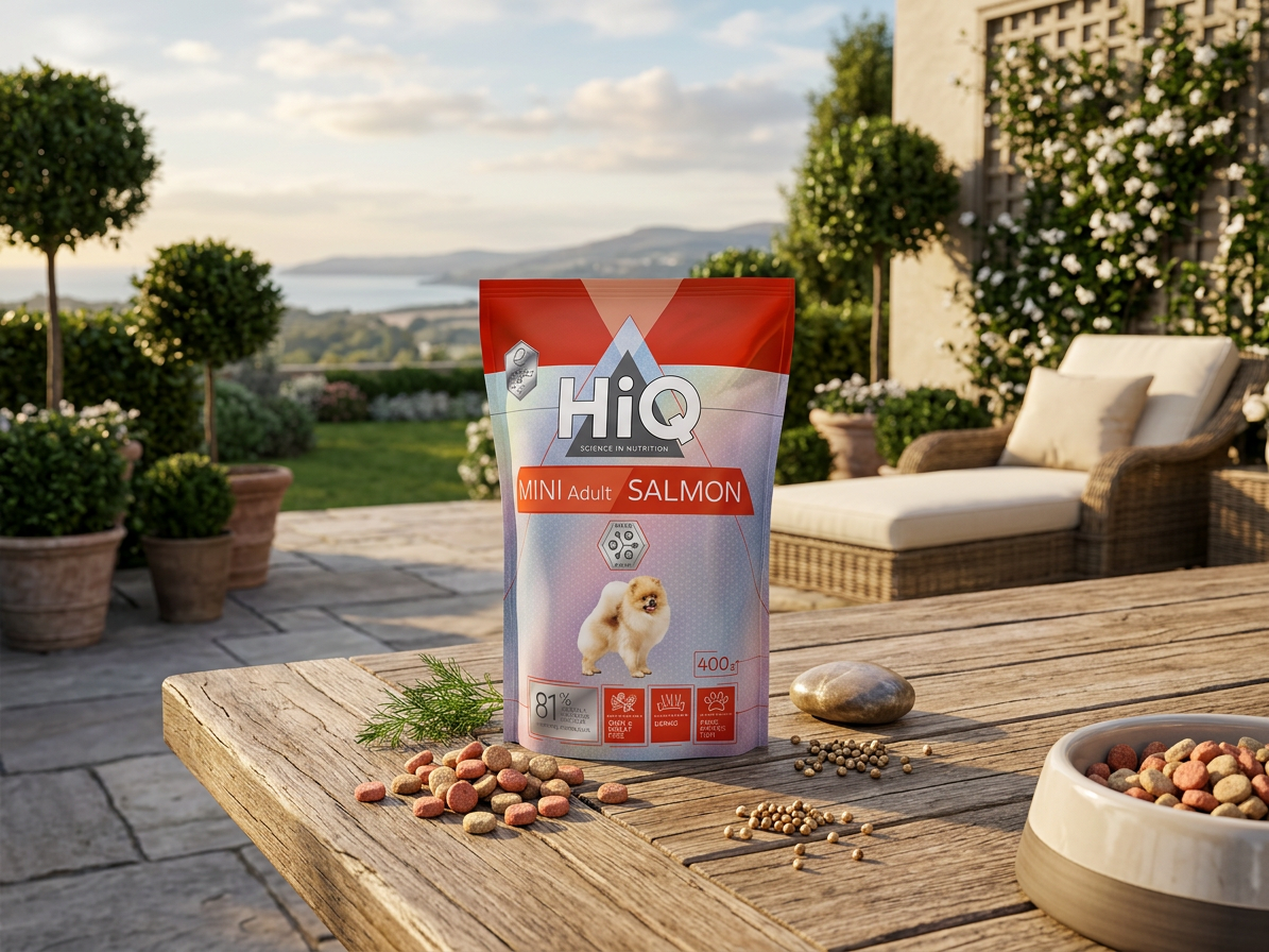HiQ Dog Dry Adult Mini Salmon – granule s lososem 400 g
