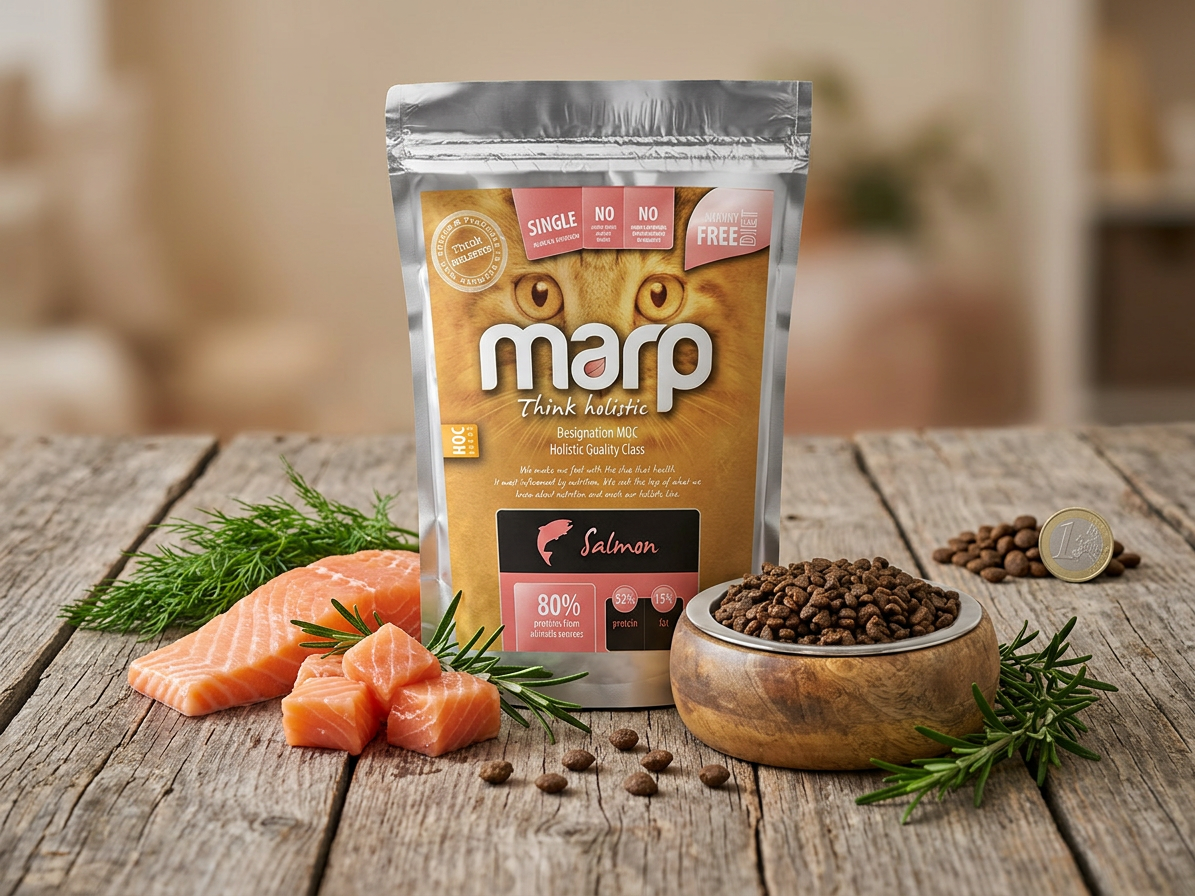 Marp Holistic Salmon CAT – lososové granule bez obilovin 0,5 kg