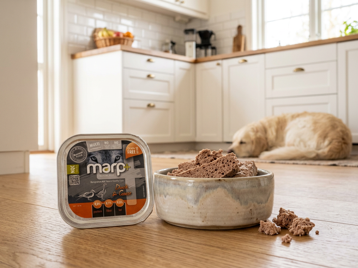 Marp Natural Plus vanička pro psy s kachnou a husou 150g
