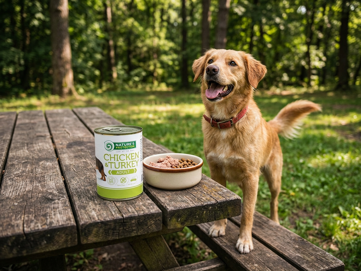Konzerva pro psy Nature's Protection Dog Adult kuře/krůta, 400 g