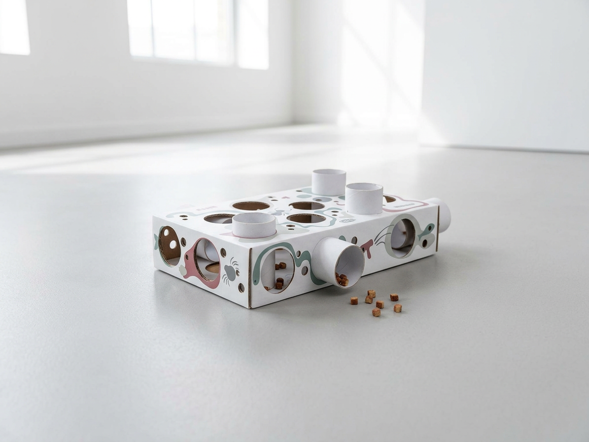 Cat Activity Paws'n'Treats Box - interaktivní hra pro kočky, 35 x 7 x 2 cm, karton
