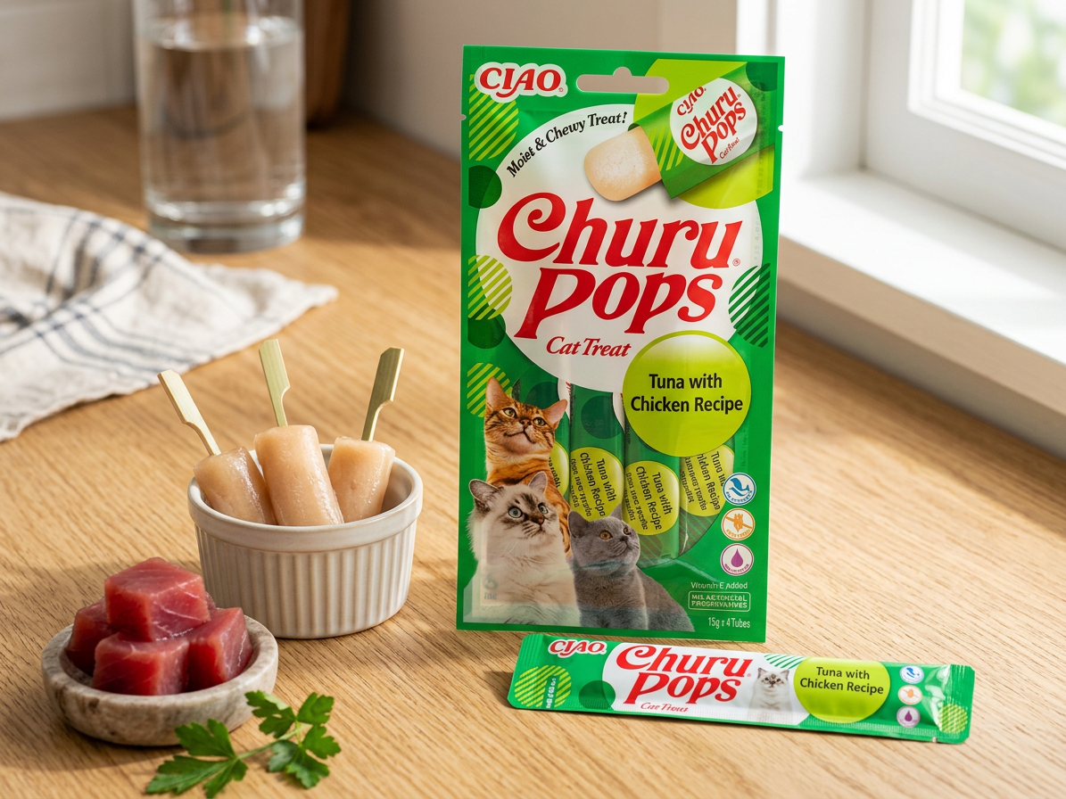 Churu cat Pops - tuňák, kuře 60g