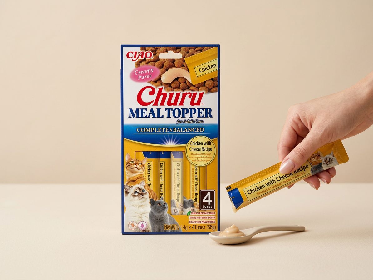 Churu Cat Meal Topper kuře se sýrem 4x14 g