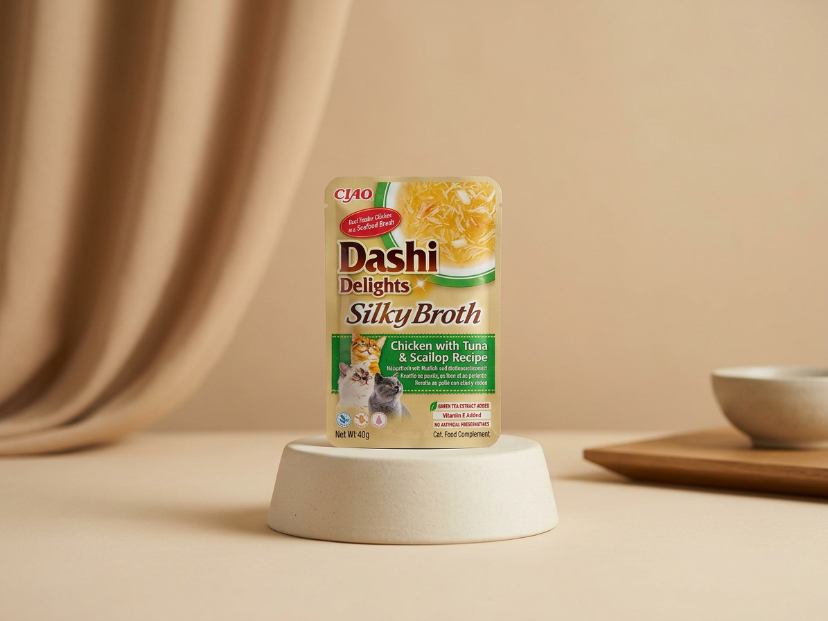 Churu Cat Dashi Delights Silky Broth Chick&Tun&Scal40g