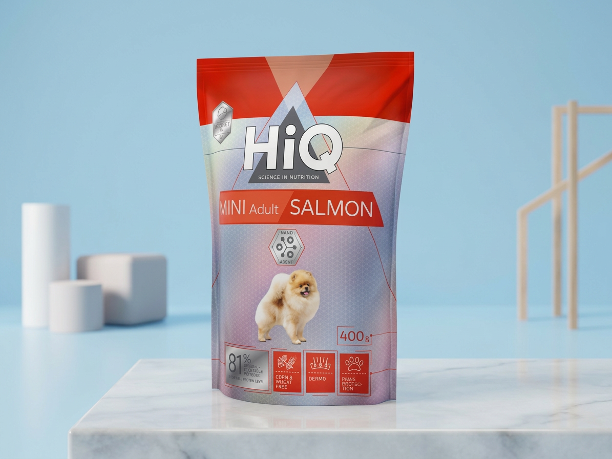 HiQ Dog Dry Adult Mini Salmon – granule s lososem 400 g