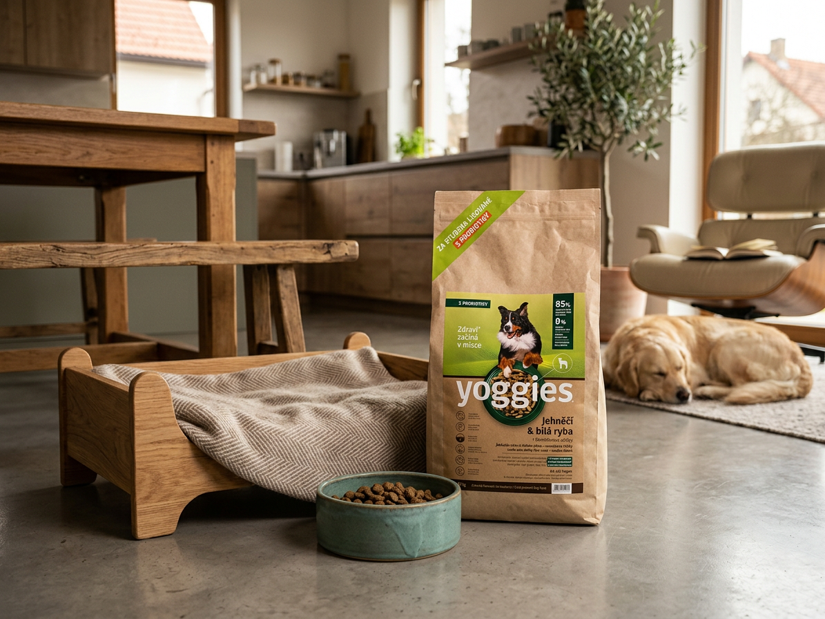 Yoggies jehněčí a bílá ryba – granule lisované za studena 20 kg