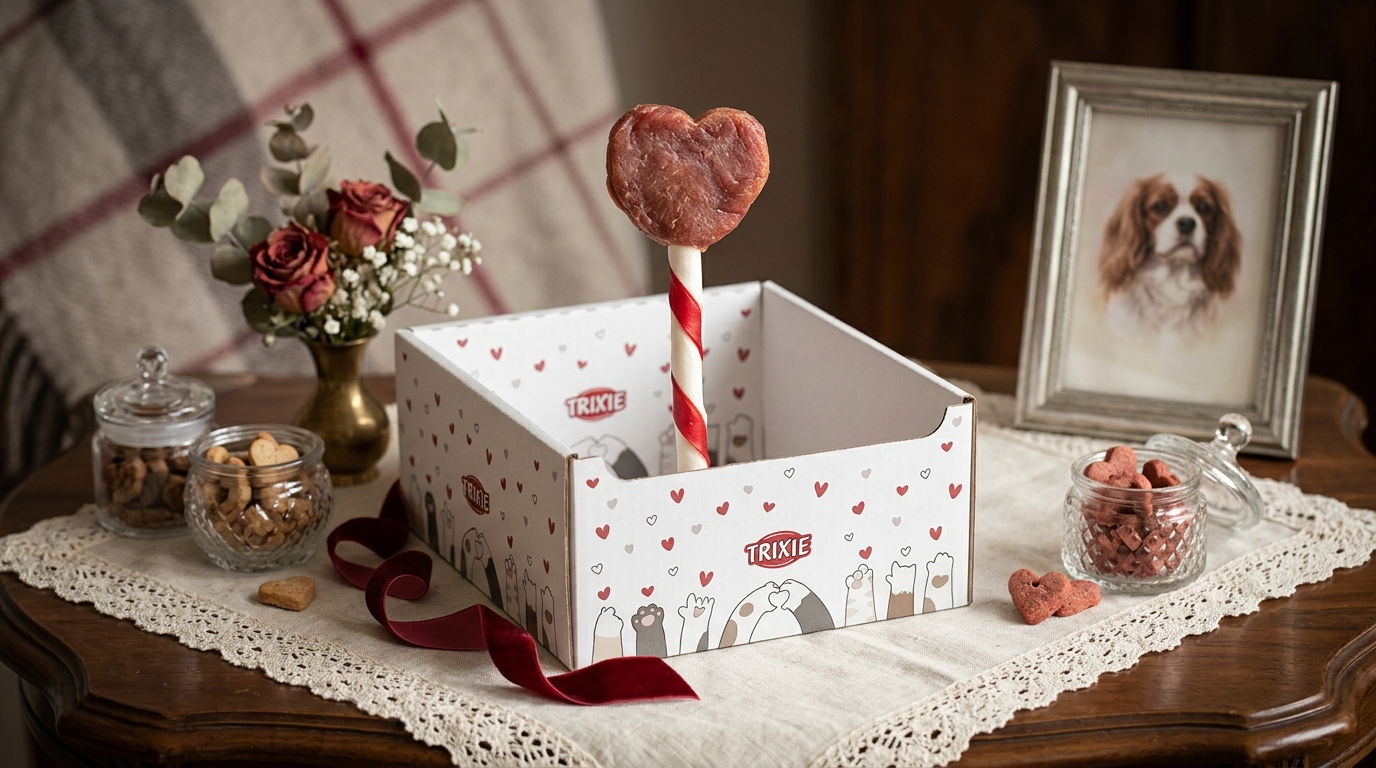 Valentine Heart Lollipop, kuřecí lízátko tvar srdce, 12 cm/15 g [150 ks] - LIMITOVANÁ NABÍDKA
