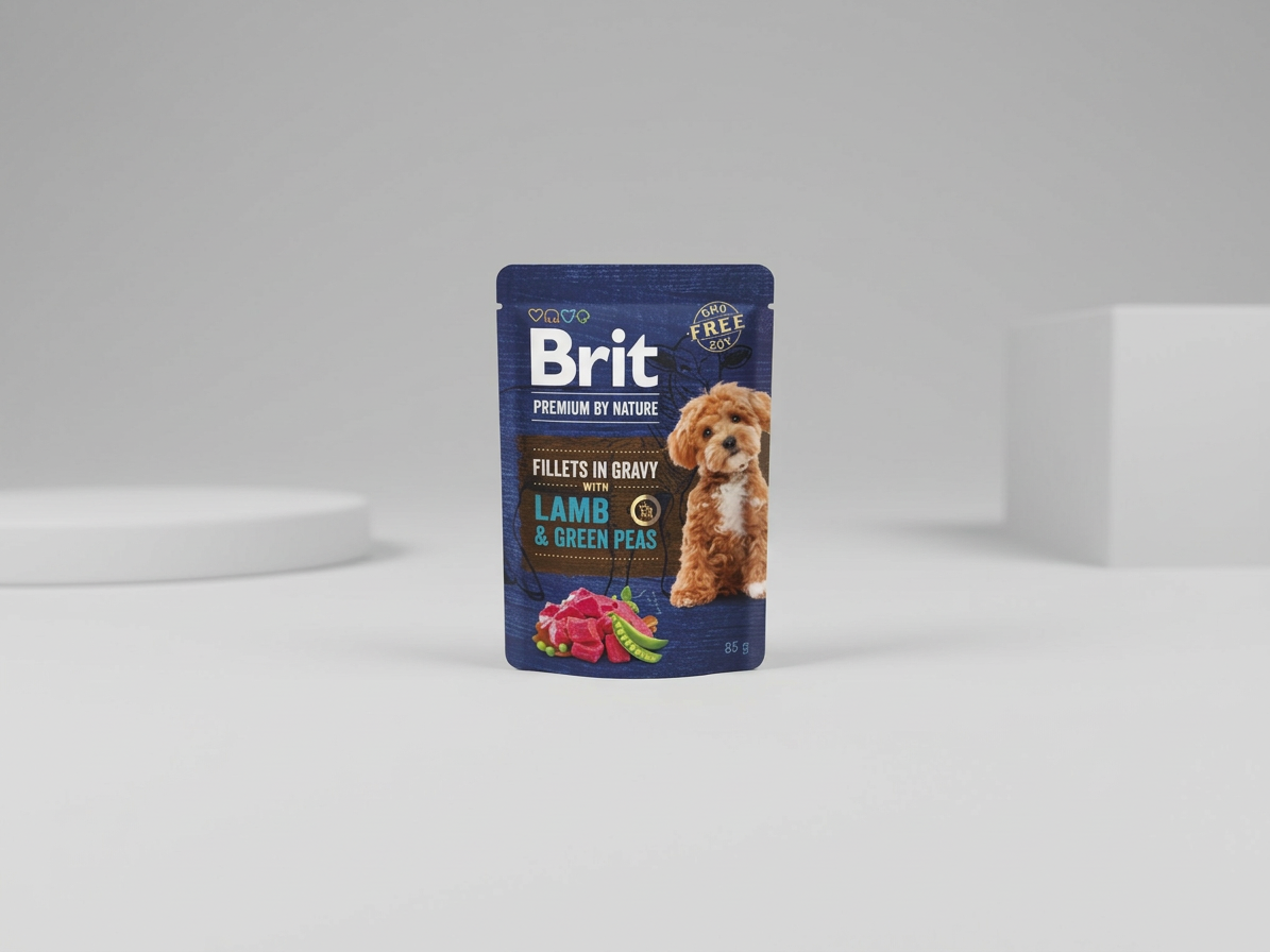 Brit Premium Dog Fillets Gravy Lamb&Green Peas 85g
