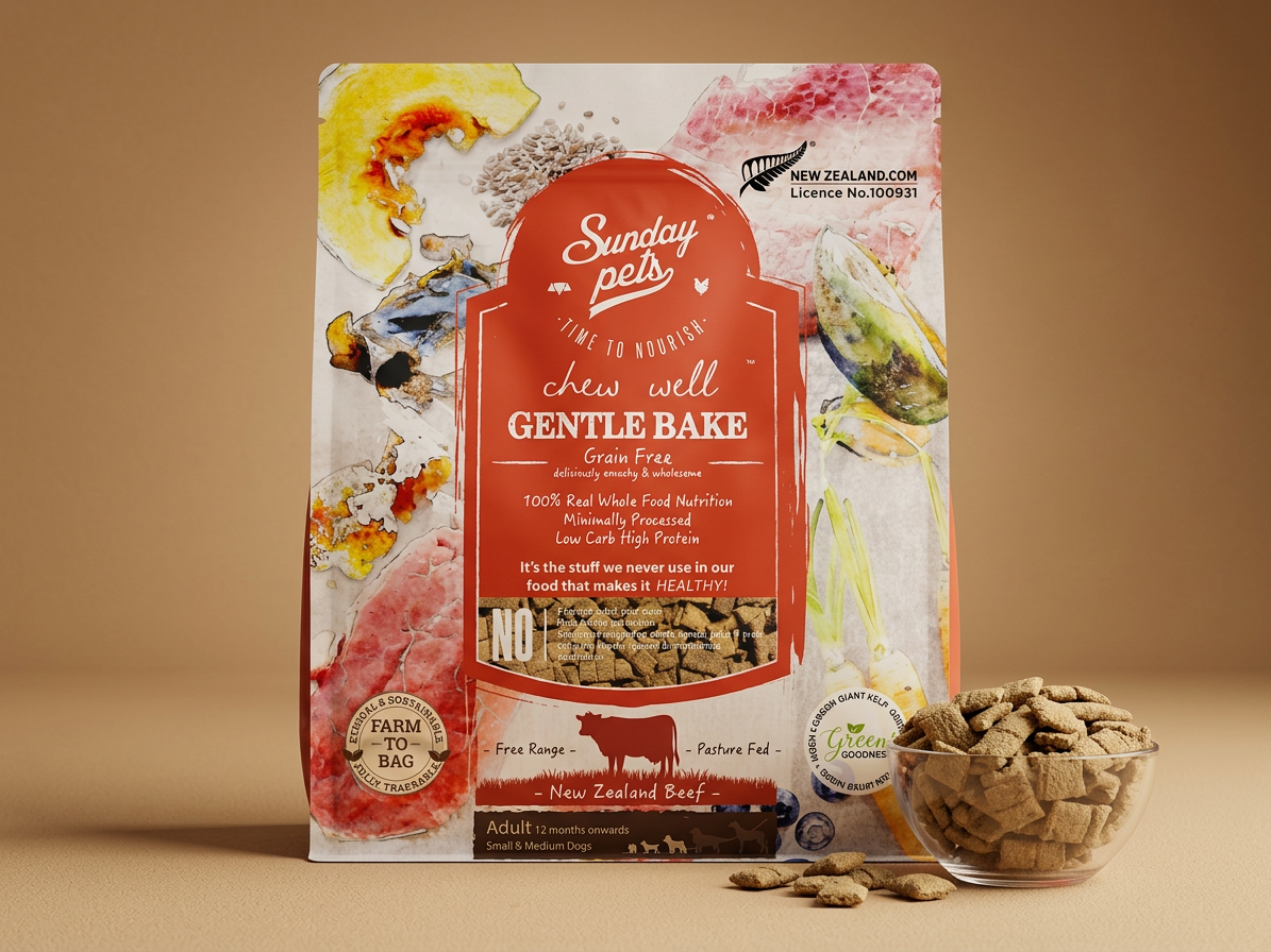 Sunday Pets Gentle Bake Beef Adult pro malé a střední psy 1,3 kg