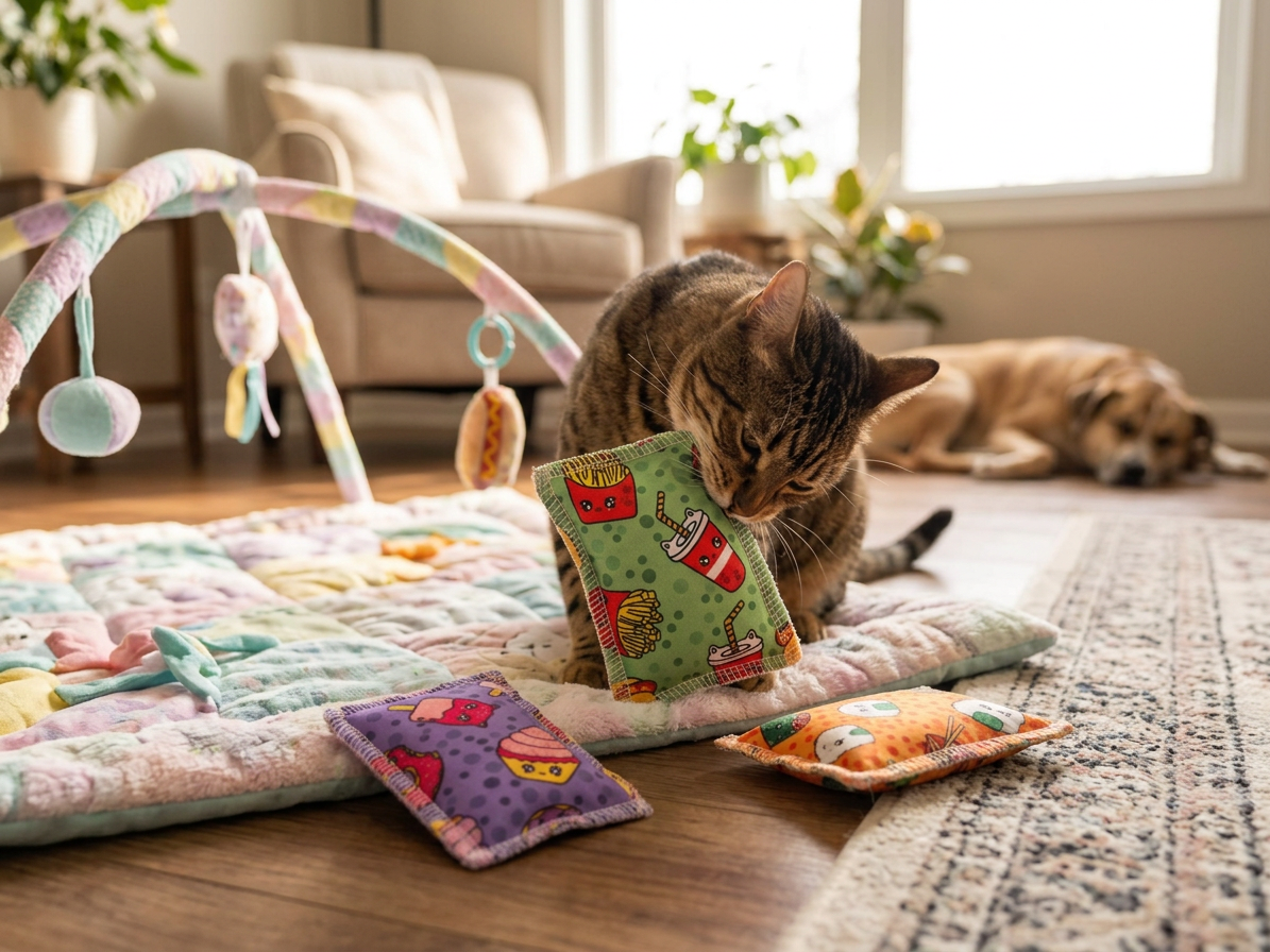 4cats Polštářek se šantou pro kočky – Kawaii