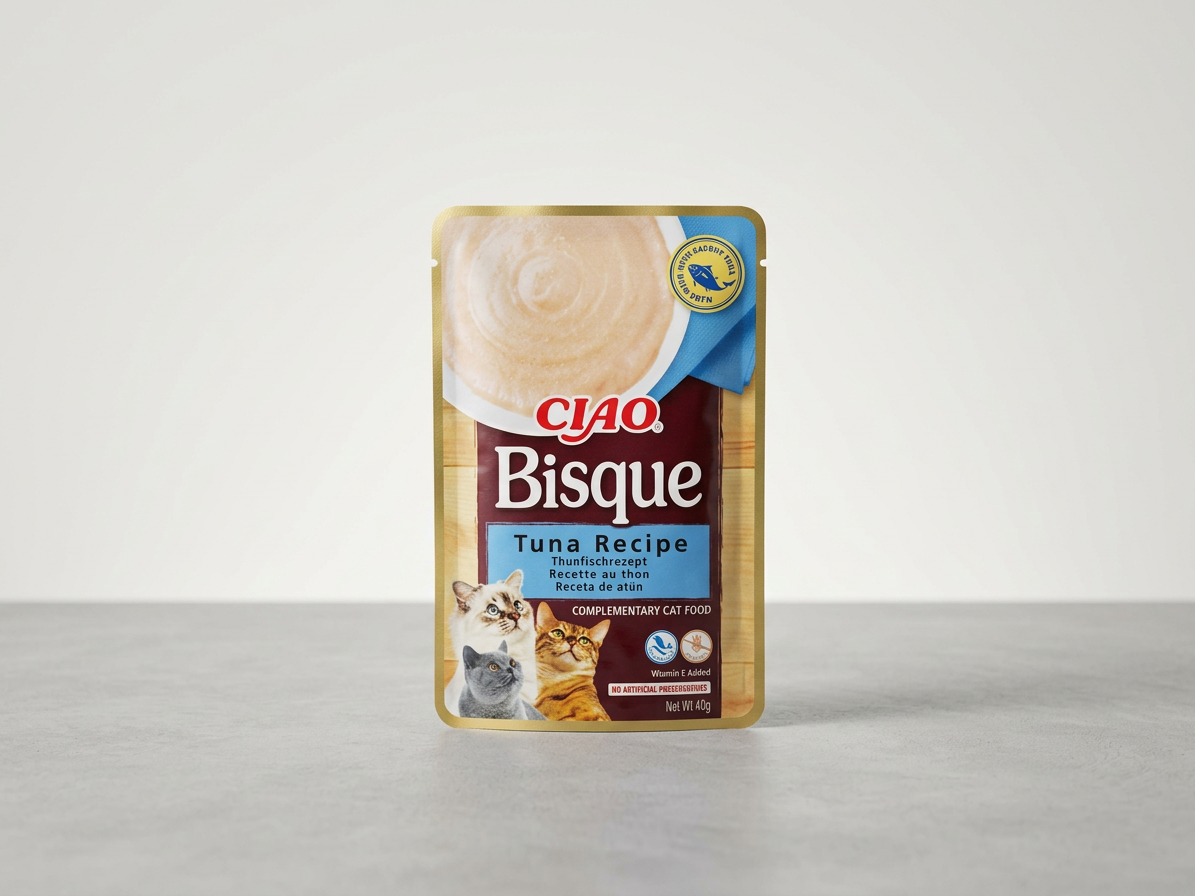 Churu Cat Bisque tuňák – krémové doplňkové krmivo 40 g