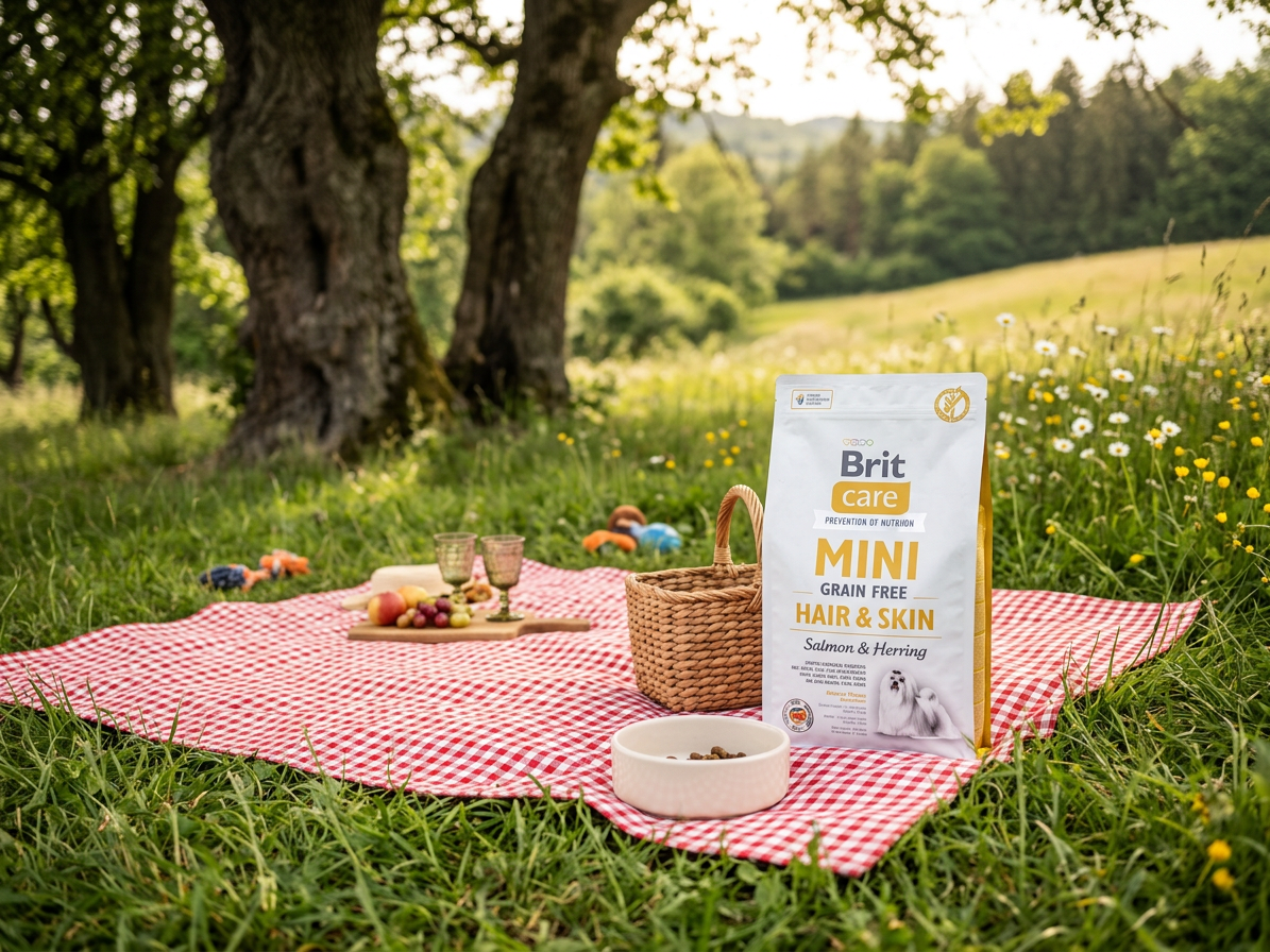 Brit Care Dog Mini Grain Free Hair & Skin – bezobilné granule s lososem 2 kg