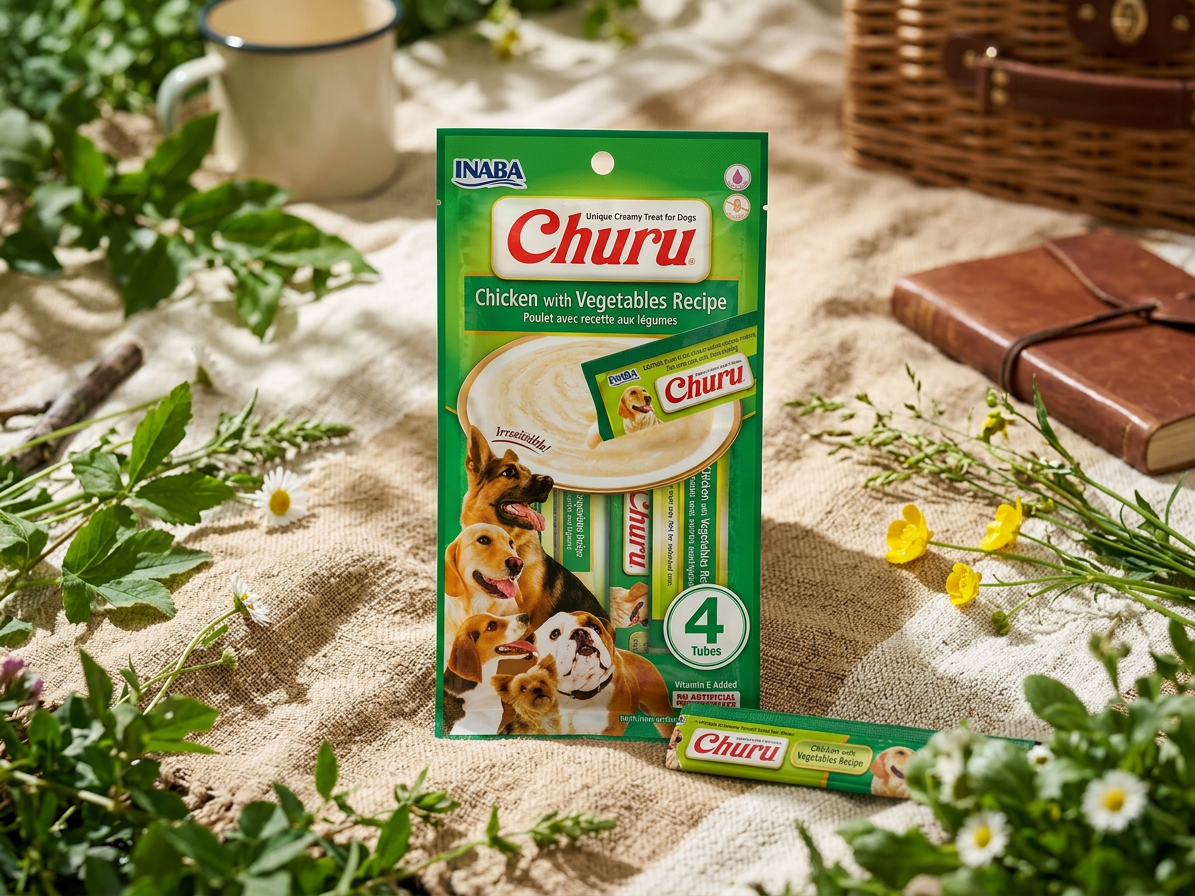 Inaba Churu dog snack kuře a zelenina 4x14 g