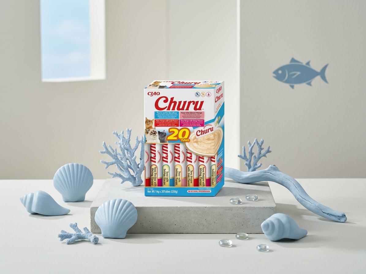 Inaba Churu cat snack tuňák mořské plody multipack 20x14g