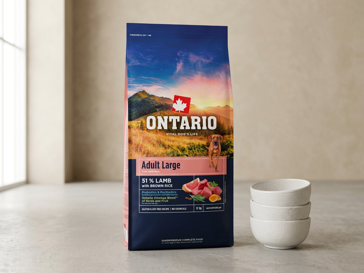 Ontario Adult Large Lamb & Brown Rice – krmivo pro velké psy 12 kg