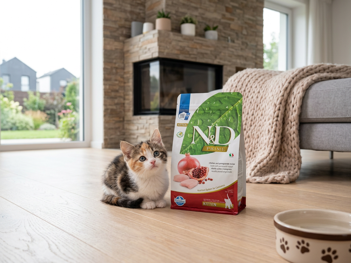 N&D Kitten Prime Chicken & Pomegranate – granule pro koťata 1,5 kg