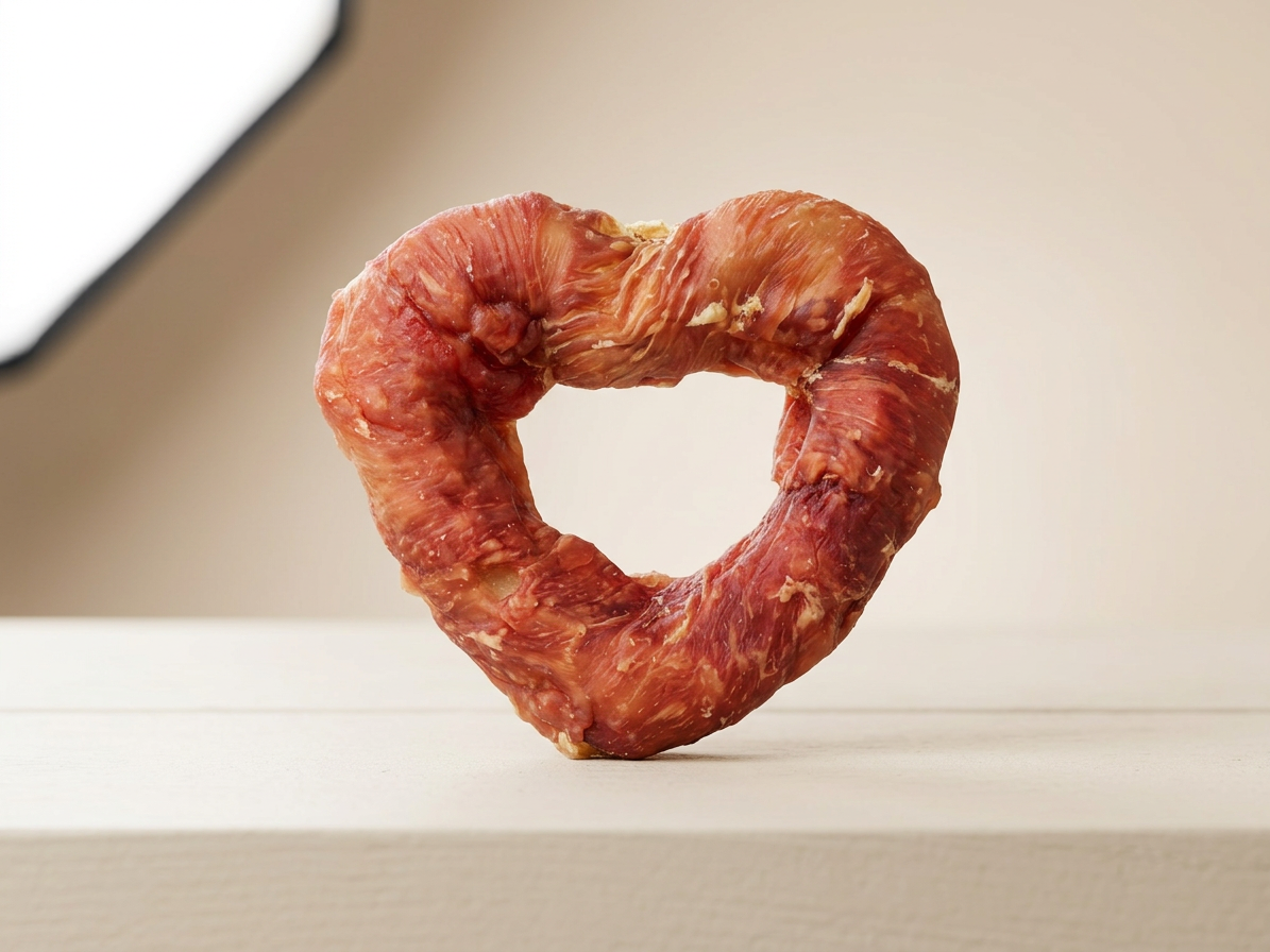 DentaFun Heart, buvolí srdce s kachním masem [50 ks], 8 cm / 40 g, cena za 1ks