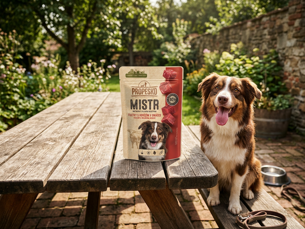 PROPESKO Dog Mistr hovězí v omáčce, kapsa 85 g