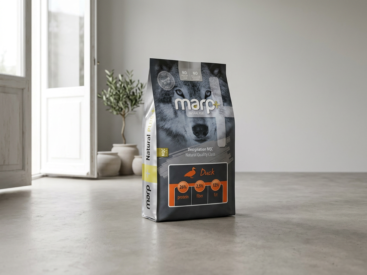 Marp Natural Plus kachna – bezobilné granule pro psy 2 kg