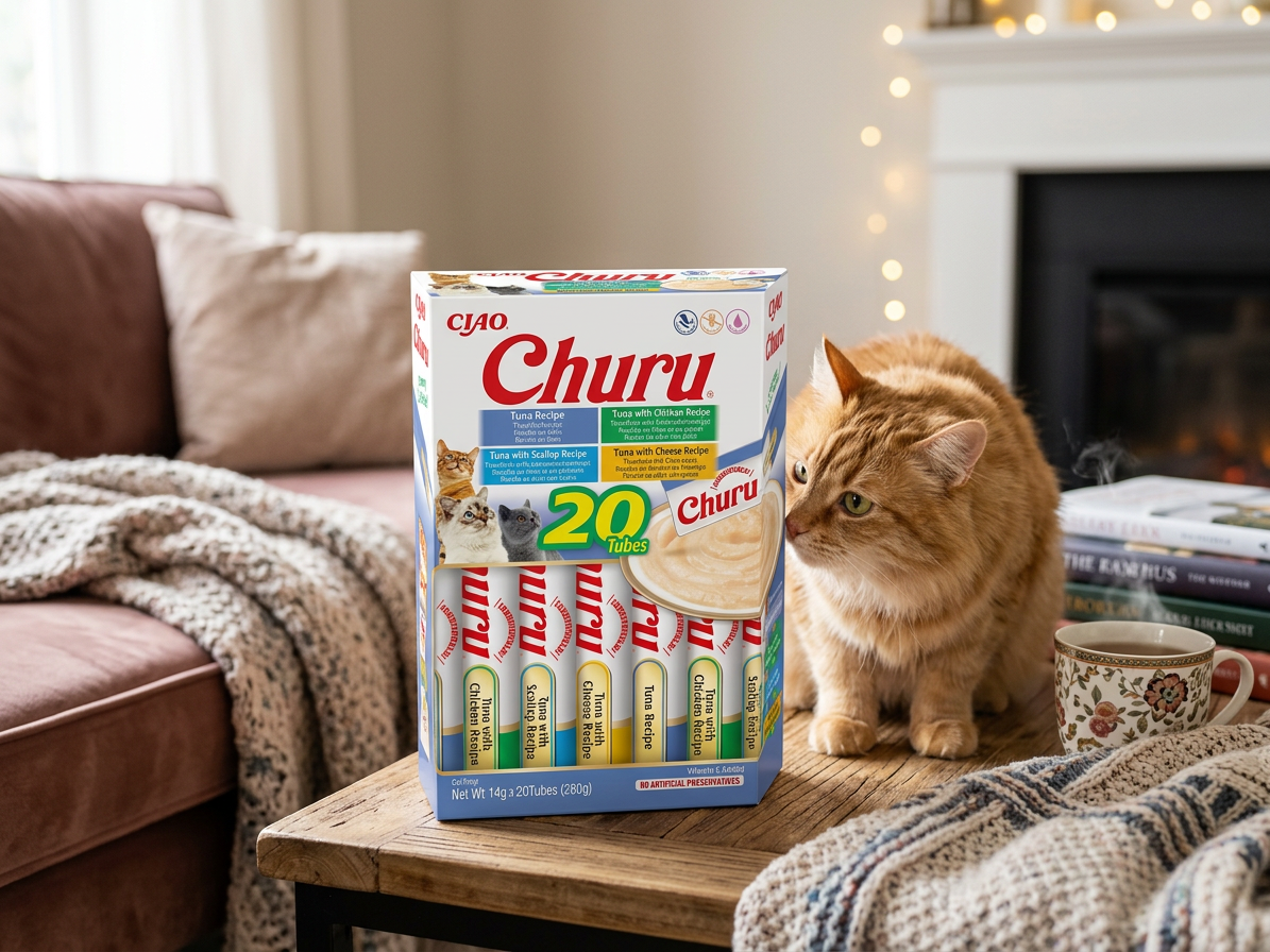 Churu cat masové pyré mix - tuňák 280g