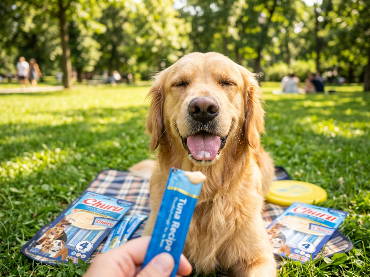 Pamlsek pro psy Inaba Churu dog snack tuňák, 4x14 g
