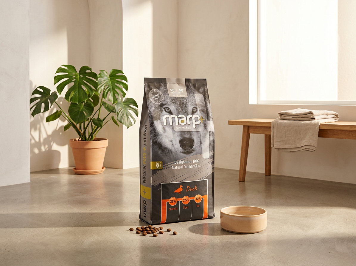Marp Natural Plus kachna – kompletní granule pro psy 12 kg