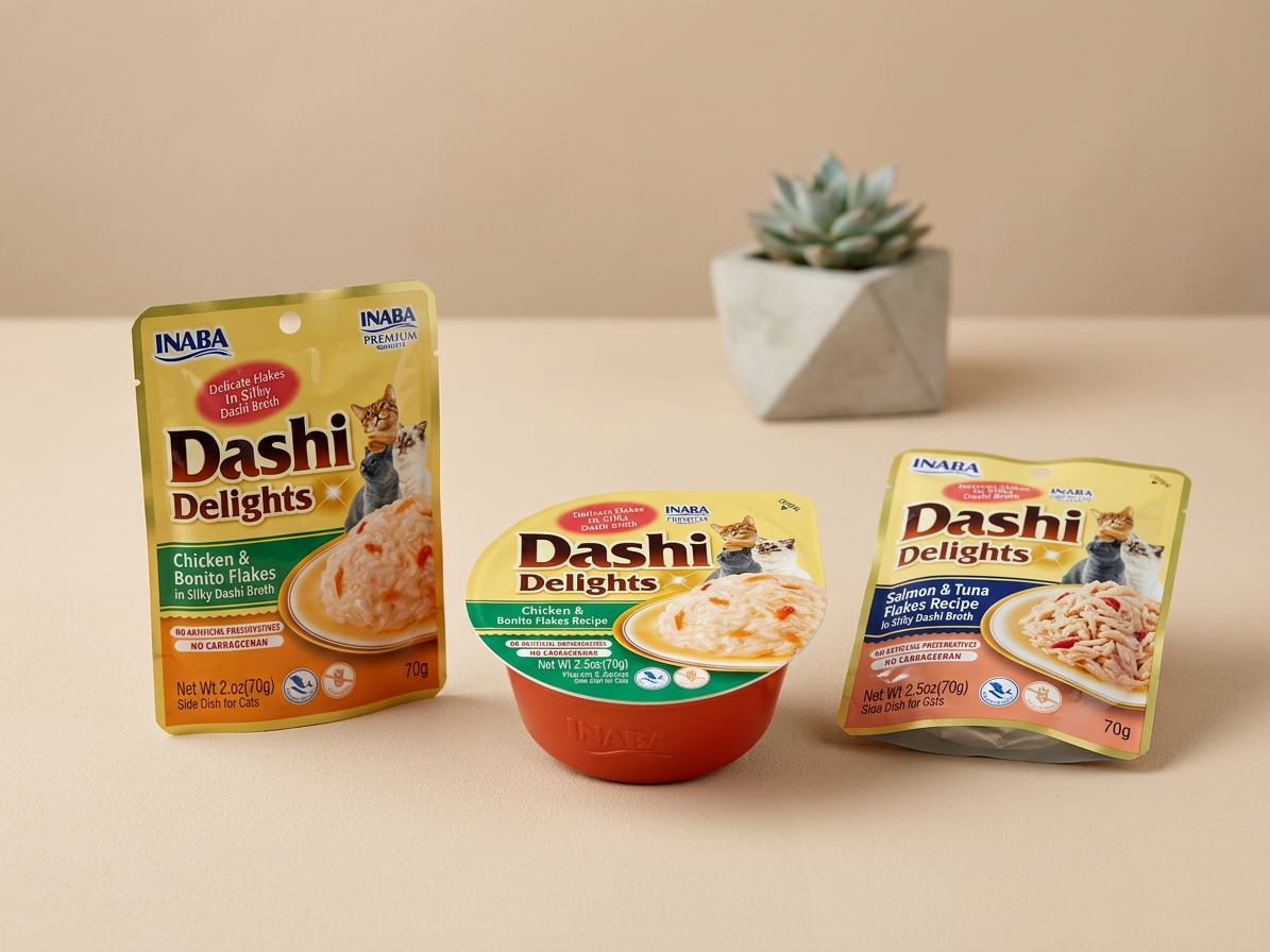 Inaba Dashi Delights kuře a tuňákové vločky 70 g