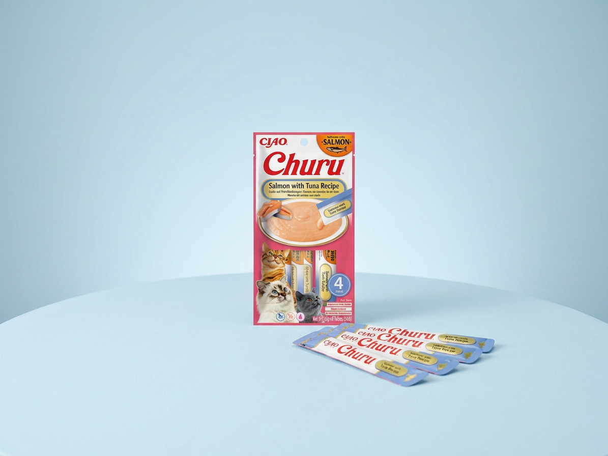 Churu Cat Salmon with Tuna Recipe 4x14g