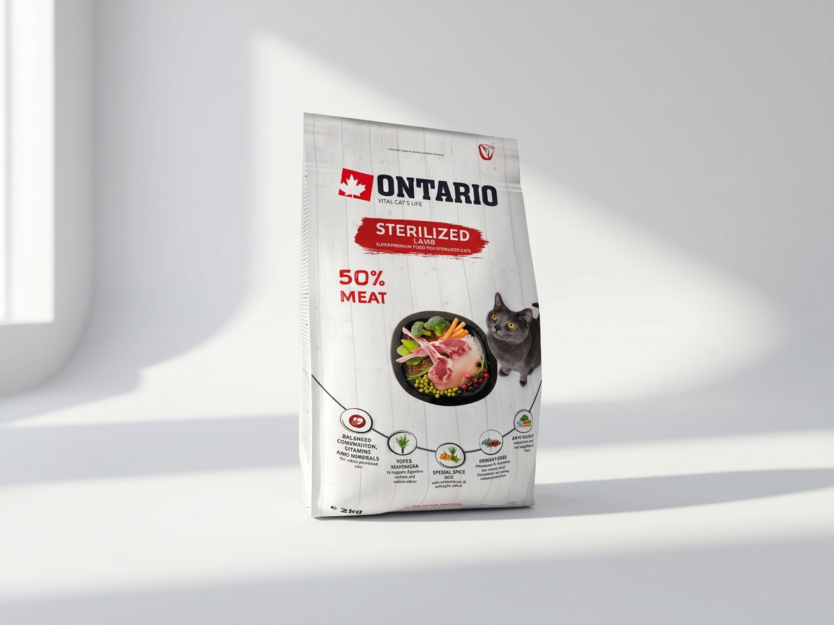 Ontario Cat Sterilised Lamb 2 kg – granule pro sterilizované kočky