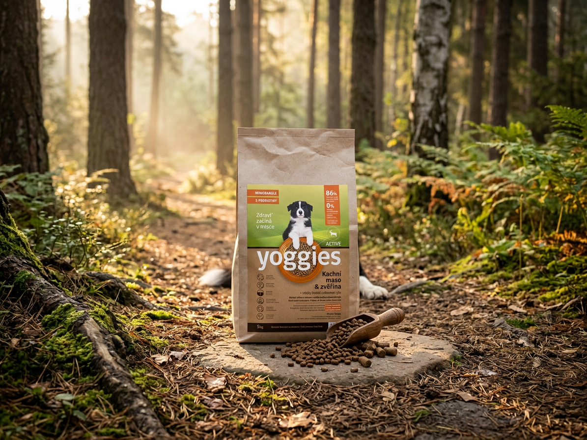 Yoggies Active minigranule kachna a zvěřina lisované za studena 5 kg
