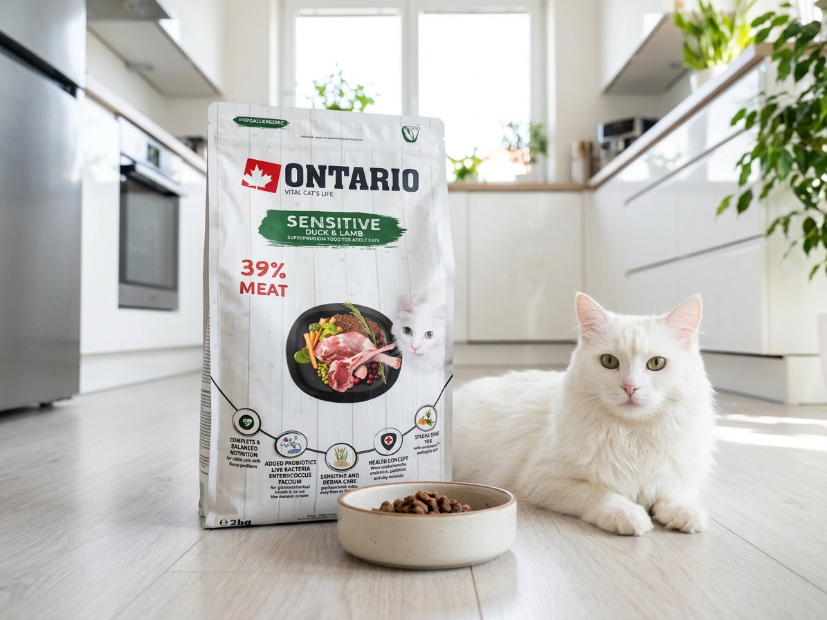 Ontario Cat Sensitive/Derma 2 kg pro dospělé kočky