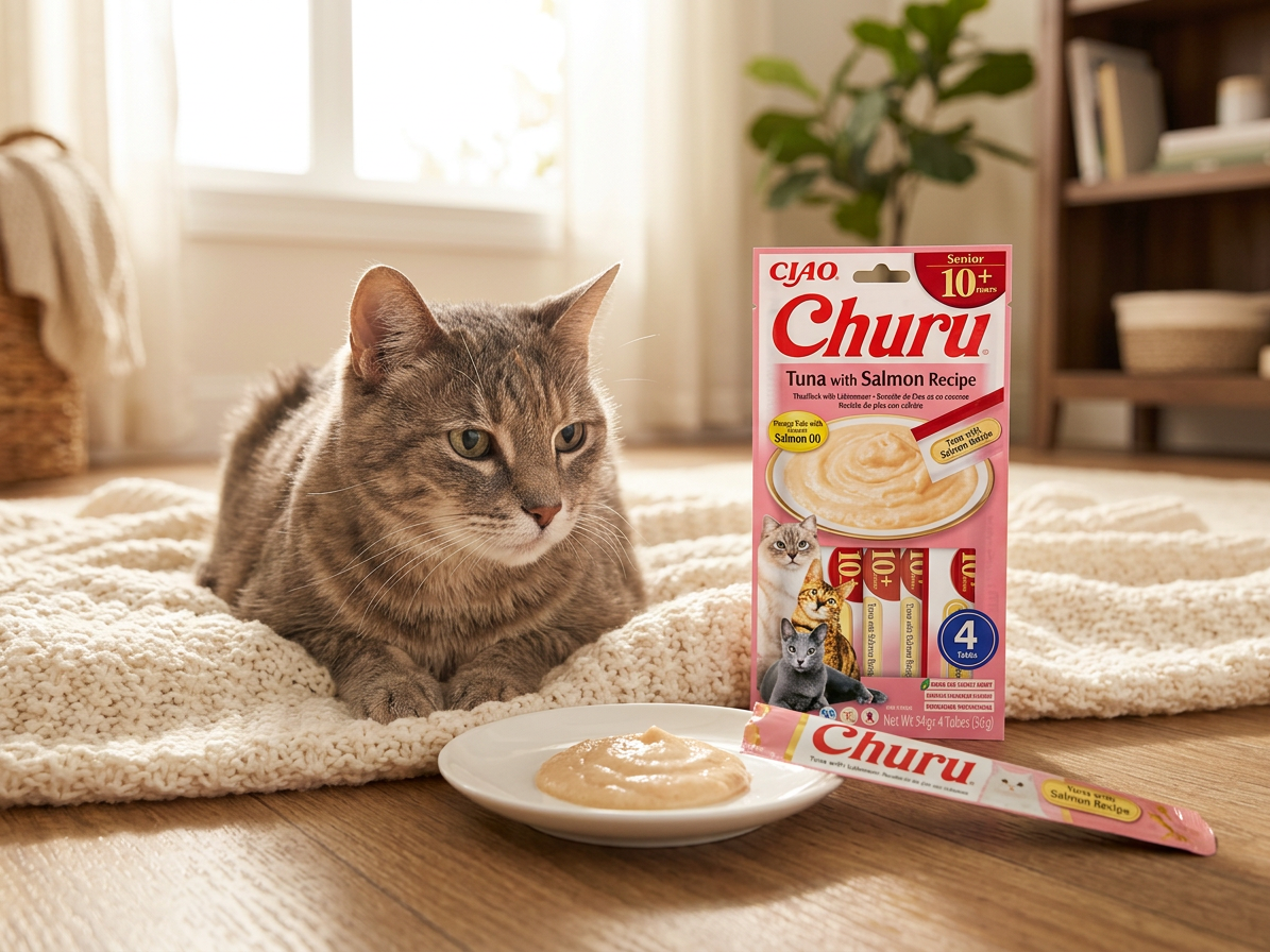 Churu Cat Senior 10+ Tuna with Salmon Recipe 4x14g