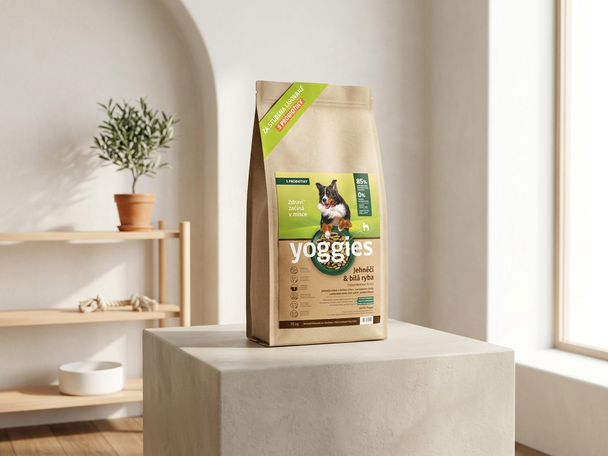 Yoggies Jehněčí a bílá ryba granule lisované za studena 15 kg