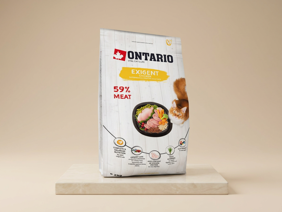 Ontario Cat Exigent 2 kg – superprémiové granule pro dospělé kočky