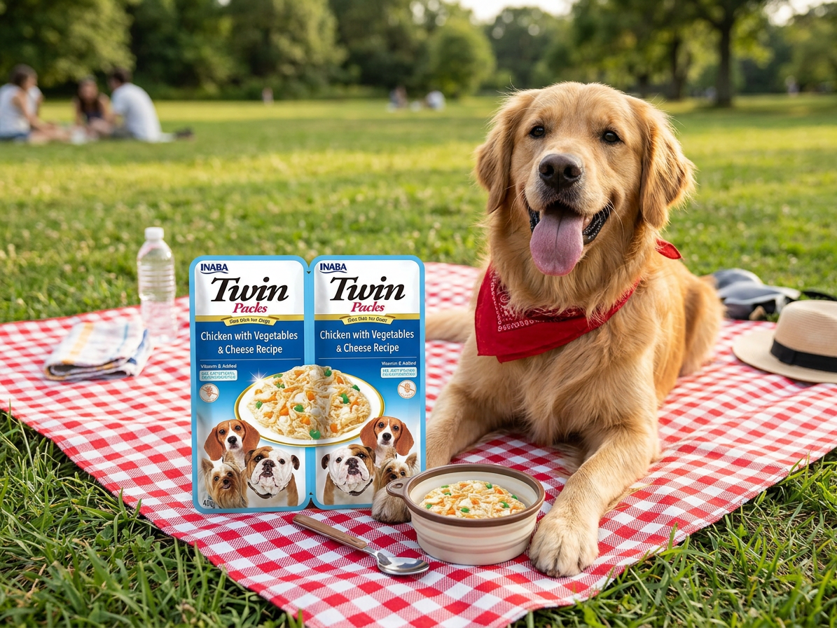 Kapsička Churu Dog Twin Packs - kuře, zelenina a sýr ve vývaru 80g